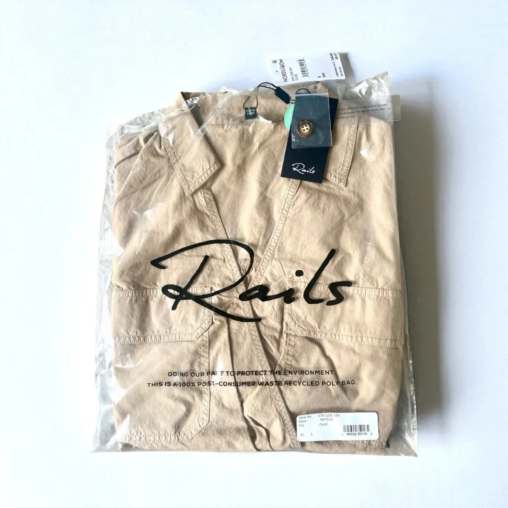 RAILS Natalie Wrap Dress Size Small Khaki Brand New with Tags & Packaging - Picture 6 of 10